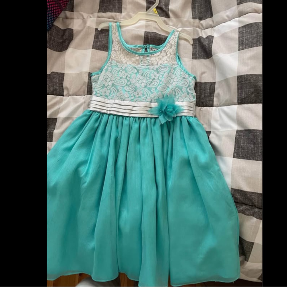 Elegant Turquoise Kids Dress
